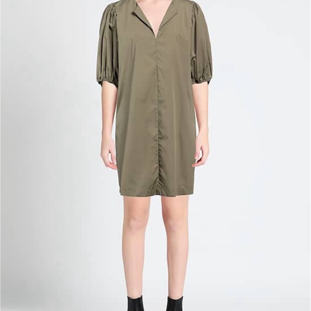 NWT Rossopuro short olive green/military green short dress. Size small